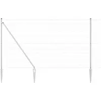 vidaXL Clôture avec poteaux Argent 1,6 x 10 m Acier