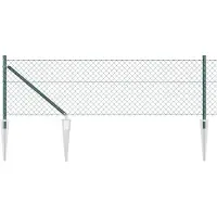 vidaXL Clôture en fil barbelé , 10 x 0,4 m, couleur verte