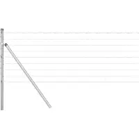 vidaXL Clôture extérieure type européen, à encastrer dans le sol, 10 x 0,4 m, acier galvanisé