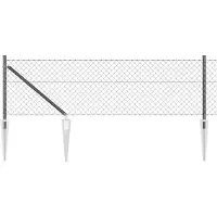 vidaXL Clôture en fil de fer soudé avec pointes, 10 x 0,8 m (L x H)