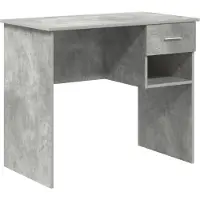 vidaXL Bureau , gris béton, 90 x 49 x 75 cm, fabriqué en panneaux de particules