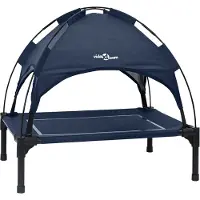 vidaXL Lit pour chien bleu marine 63 x 49,5 x 60 cm en acier