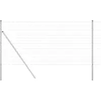 vidaXL Clôture européenne à fixer au sol, 25 x 1,2 m, acier galvanisé, argenté