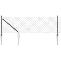 vidaXL Clôture en fil de fer soudé avec pointes, 25 x 0,6 m (L x H)