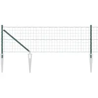 vidaXL Clôture en fil de fer soudé avec pointes, 10 x 0,8 m (L x H)