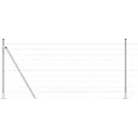 vidaXL Clôture en fil de fer soudé avec socle en béton 25 x 0,8 m (L x H)