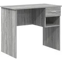 vidaXL Bureau , couleur Sonoma gris, 90 x 49 x 75 cm, fabriqué en panneaux de particules