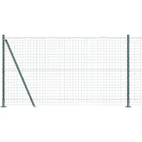 vidaXL Clôture Euro avec socle en béton, 10 x 1,2 m, en acier revêtu de PVC