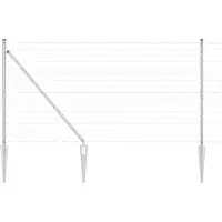 vidaXL Clôture avec poteaux Argent 1,2 x 10 m Acier