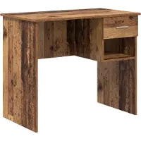 vidaXL Bureau en bois de récupération, 90 x 49 x 75 cm, fabriqué en bois composite