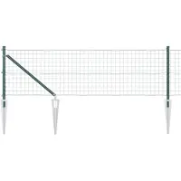 vidaXL Clôture en fil de fer soudé avec pointes, 10 x 0,8 m (L x H)