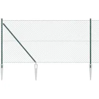 vidaXL Clôture en fil barbelé, 10 x 1 mètre, en acier avec revêtement PVC