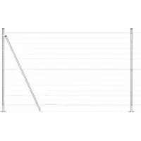 vidaXL Clôture européenne avec socle en béton, 10 x 1,5 m, acier galvanisé, couleur argent