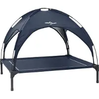 vidaXL , lit pour chien, 90 x 81 x 80,5 cm, acier, bleu marine