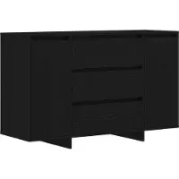 vidaXL Sideboard noir imitation chêne 120 x 41 x 75 cm Bois composite