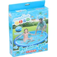 Eddy Toys Tapis d'eau Ø100CM - Tapis d'eau avec système de pulvérisation - Bleu