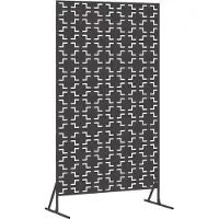 vidaXL Pare-vue noir 100 x 50 x 180 cm acier
