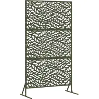 vidaXL : écran de protection, 100 x 50 x 180 cm, acier, vert olive