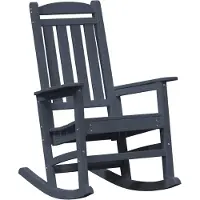 vidaXL Fauteuil à bascule de jardin bleu marine 92 x 70 x 108 cm HDPE