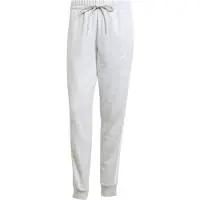 Adidas Pantalon de sport 'ESSENTIALS 3-STRIPES FLEECE SLIM' gris clair / blanc