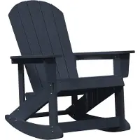 vidaXL , fauteuil berceau Adirondack, bleu marine, en HDPE