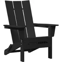vidaXL Chaise Adirondack pliable, noire, 80,5 x 74,5 x 92 cm, HDPE