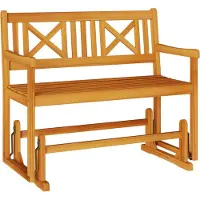 vidaXL Banc à bascule de jardin Naturel 110 x 59 x 97 cm Bois massif d'acacia