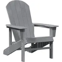 vidaXL Chaise Adirondack , gris clair, 82 x 74 x 92 cm, HDPE
