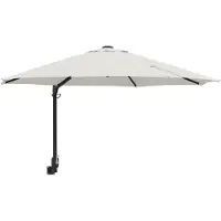 vidaXL Parasol de jardin sable 248 x 248 x 148 cm polyester et acier