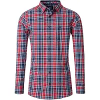 REDMOND Casual Comfort Fit Chemise rouge, A carreaux