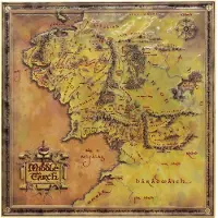 Fanattik Réplique De La Carte Du Seigneur Des Anneaux édition Limitée