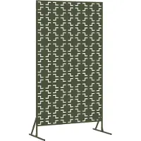 vidaXL : écran de protection, 100 x 50 x 180 cm, acier, vert olive