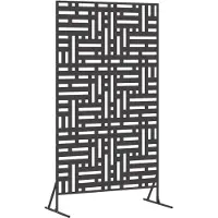 vidaXL Pare-vue noir 100 x 50 x 180 cm acier