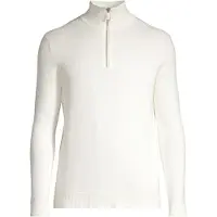 Selected Demi-fermeture Éclair Pull Homme Blanc S