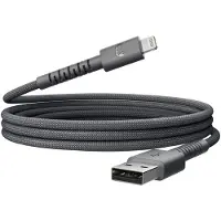 Fresh 'n rebel Câble de charge USB-A vers Lightning FlexWave Silicone Braided 2 m Storm Grey