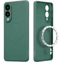 IMoshion Coque Couleur avec MagSafe pour Samsung Galaxy S25 Edge - Vert foncé