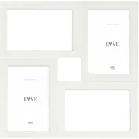 Deknudt Frames Cadre mural blanc Deknudt S68UC1, dimensions 13x18 cm, pour 4 photos