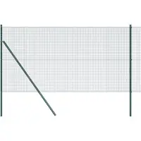 vidaXL Clôture en fil métallique soudé, ancrée au sol, de 25 x 1,4 m, de couleur verte