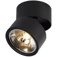QAZQA Spot moderne noir rond orientable - Go Nine