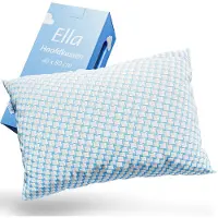 EL Life Ella Oreiller de tête Douleurs cervicales 40 x 80 cm - Oreiller en bambou - Mousse à mémoire de forme / Rembourrage en mousse à mémoire de forme - Ergonomique et orthopédique - Taie d'oreiller