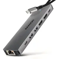 Axagon HMC-7HX2 USB-C 5Gbps DUAL 4K DISPLAY 7in1 hub