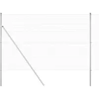 vidaXL Clôture en fil métallique soudé, ancrée au sol, 25 x 1,5 m, couleur argent