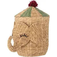 Bloomingville Panier av. Couvercle - Bobo - Nature - - UneTaille - Panier
