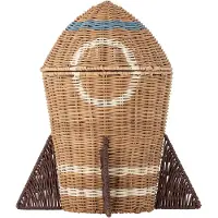 Bloomingville Panier av. Couvercle - 31x35 cm - Space - Naturel - - UneTaille - Panier