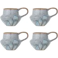 Bloomingville Ensemble de 4 mugs Bessie bleus
