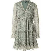Vero Moda Robe 'VMSMILLA' vert foncé / blanc