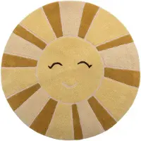 Bloomingville Mini Tapis Sun jaune
