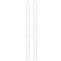 Pilgrim Boucles d'oreilles 'Zenaia' argent / blanc