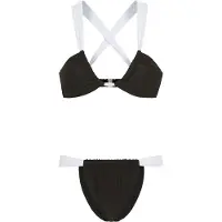LASCANA Bikini noir / blanc