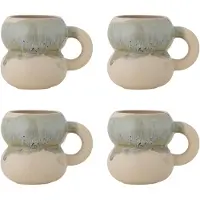 Bloomingville Ensemble de 4 mugs Luna bleus